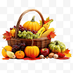 秋季收获聚宝盆季节，感恩节快乐