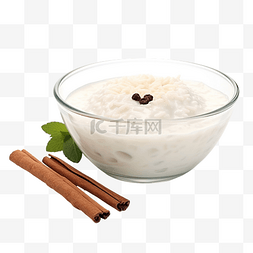 布丁牛奶图片_米饭和牛奶布丁