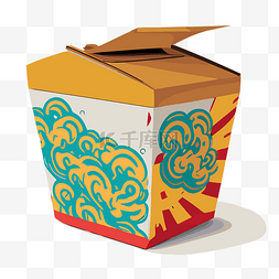 盒中国图片_中国外卖盒 向量