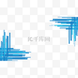 蓝色渐变故障图片_渐变抽象线条边框光效几何