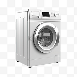 商品背景图片_3d 插图洗衣机对象