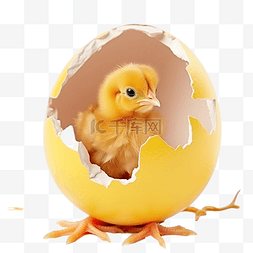 破碎的复活节彩蛋中的小鸡，下部