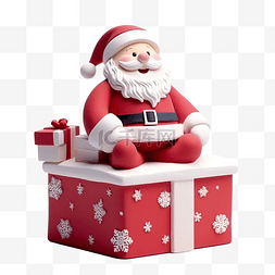 巨星图片_礼品盒里的圣诞老人