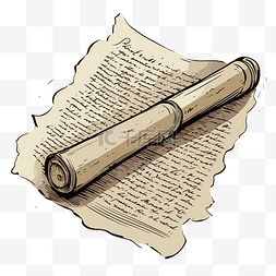 宪法剪贴画木卷轴和羊皮纸 向量