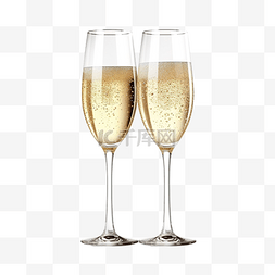 两杯香槟交叉