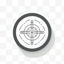 罗盘设计图片_带有轮廓罗盘圆图的指南针图标 