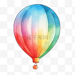 放气球图片_气球水彩卡通