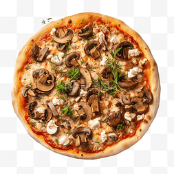 意大利馅饼图片_大披萨配小牛肉和蘑菇