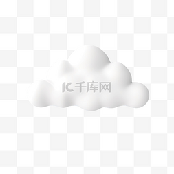 白云png图图片_最小孤立 3D 渲染白云图