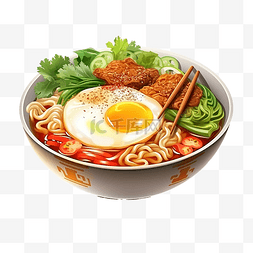 面条拉面拉面拉面汤传统亚洲食品