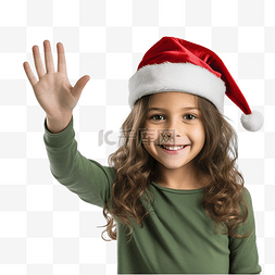 女孩拿着娃娃图片_庆祝圣诞节的小女孩在手掌上拿着