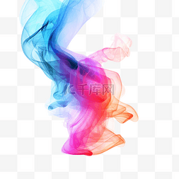彩色活力背景图片_彩色烟雾 3D 渲染 png alpha