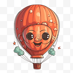 气球剪贴画热气球设计可爱卡通儿