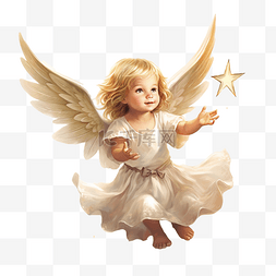 小天使抓住星星