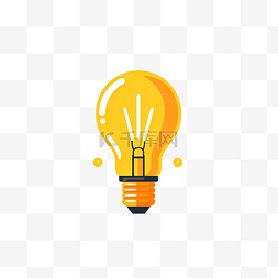 创新思想图片_灯泡电光能源思想思维符号平面风
