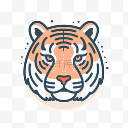 在老虎的自然栖息地设计的橙色虎