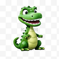 可爱的微笑鳄鱼
