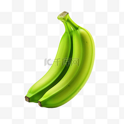 绿色的小路图片_孤立的绿色香蕉