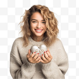 傲慢的图片_庆祝圣诞假期的女孩自豪且自我满