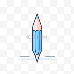 平面风格插图中的铅笔图标 向量