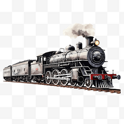 黑色蒸汽图片_老式火车蒸汽机车