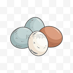 最小风格的鸡蛋或鸭蛋插图