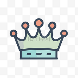 线条皇冠图标设计元素图片_皇冠的线条图标 向量