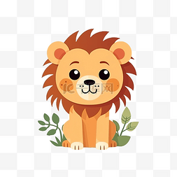 信息写作图片_可爱狮子纸条动物王国元素