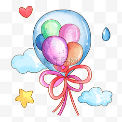 彩色气球告白情人节