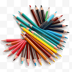 彩色铅笔素材图片_著色鉛筆 向量