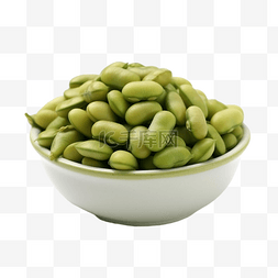 孤立的绿色大豆