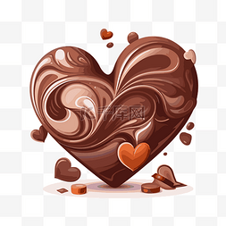心形巧克力卡通图片_巧克力心形剪贴画巧克力心形糖果