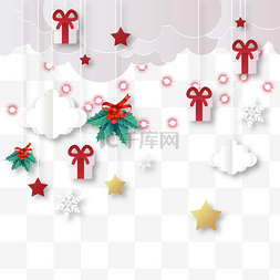 创意冬季图片_圣诞节冬季创意挂饰剪纸