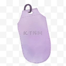 紫色水彩吊牌