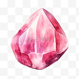 粉红色珠珠图片_水彩粉红色宝石
