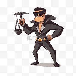 卡通蝙蝠侠图片_正义律师的不公正剪贴画人物 向