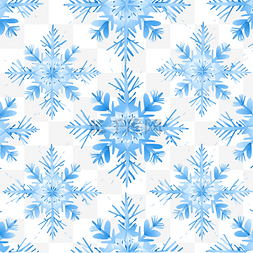 圣诞快乐蓝色雪花无缝图案
