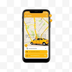 租车服务图片_使用服务移动应用程序在线订购出