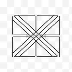 方形徽标图片_包含图案和相交线的几何方形徽标