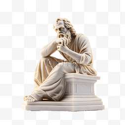 大理石渲染图片_文艺复兴时期的苏格拉底雕像，采
