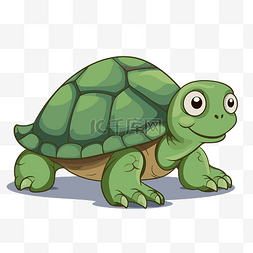 乌龟图片可染色图片_慢剪贴画卡通大眼睛乌龟 向量