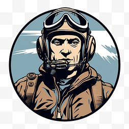 蓝色礼炮图片_第二次世界大战飞行员飞行员复古