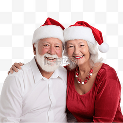 丈夫妻子图片_在家庆祝圣诞节的老年夫妇的肖像