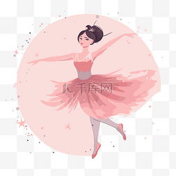 红色的翅膀psd图片_芭蕾舞女演员剪贴画粉红色芭蕾舞