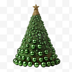 绿色闪光圣诞树