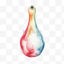 水彩保龄球瓶