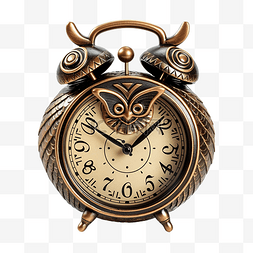 猫头鹰形状的对象时钟