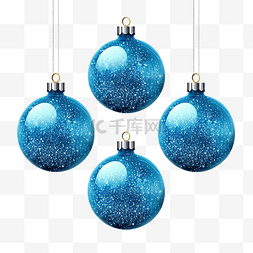 蓝色闪亮的闪光发光和透明的圣诞