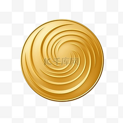 金色波浪圆形徽章