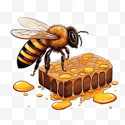 充滿蜜蜂的剪貼畫